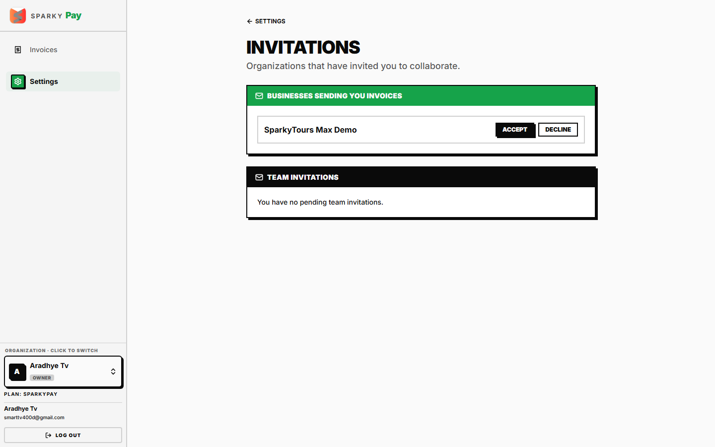 You get invited